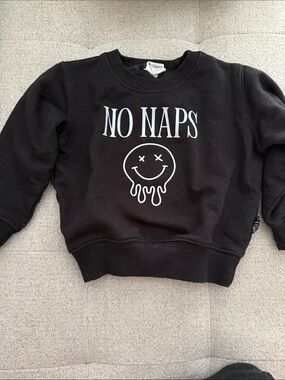 Kids Black 'No Naps' Graphic Sweatshirt
